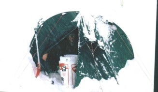 zwei Tage lange geschneit. Lager I 